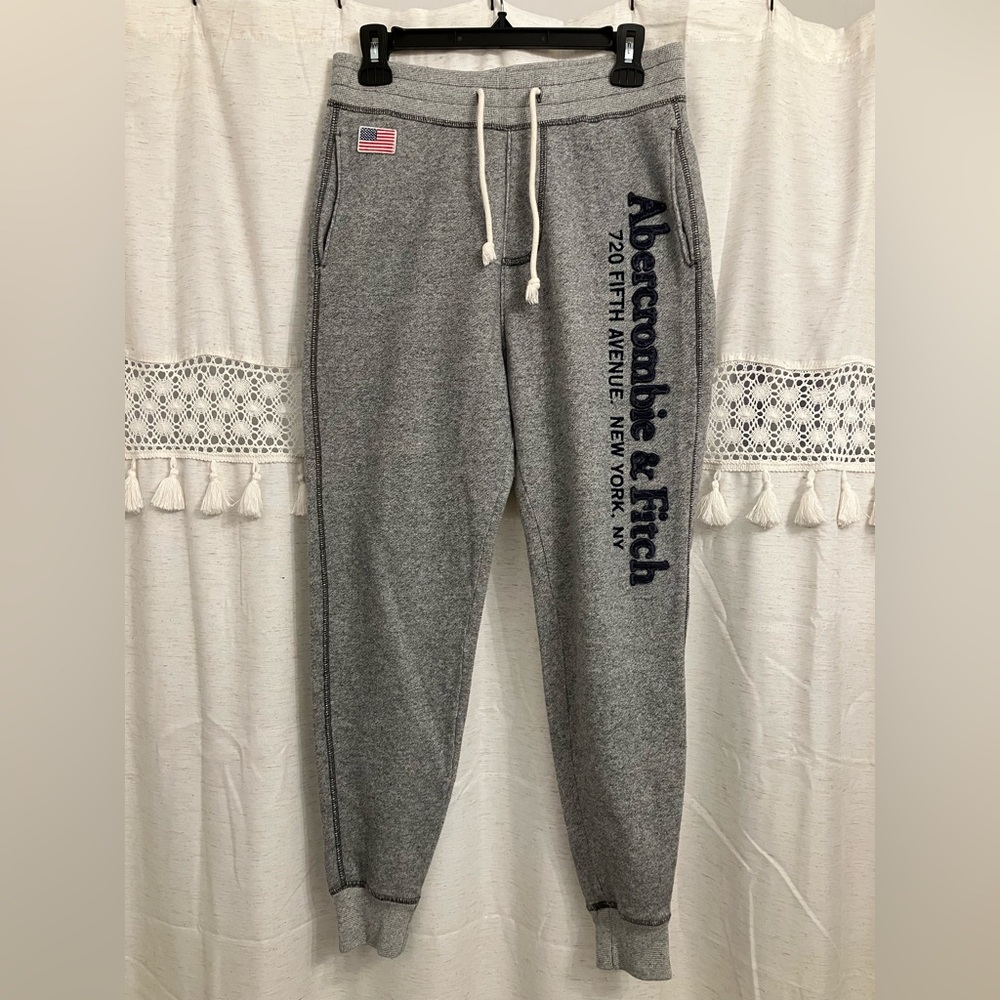Vintage Abercrombie & Fitch Fleece Sweatpants Women's XS Embroidered Y2K